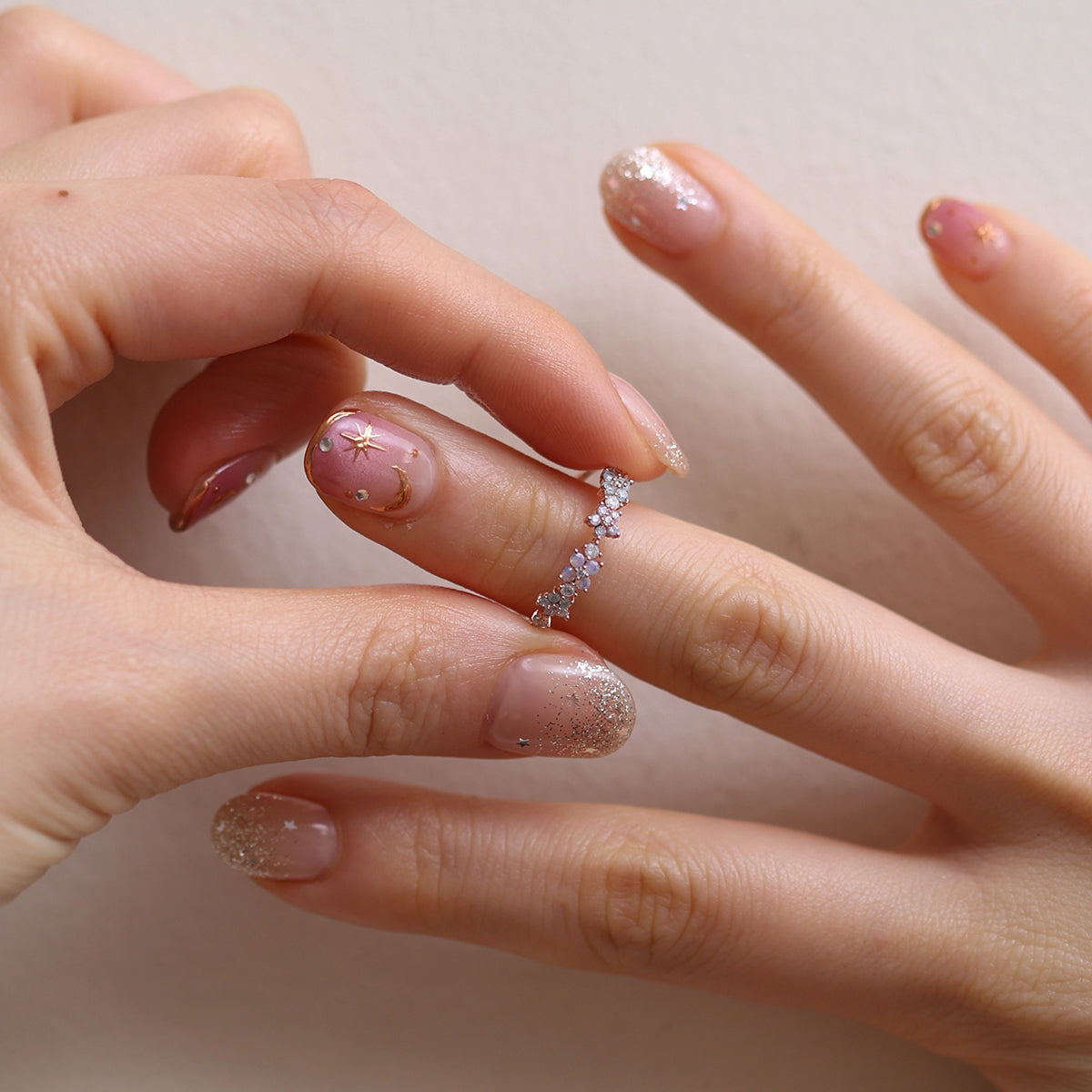 Floral Cluster Band Ring