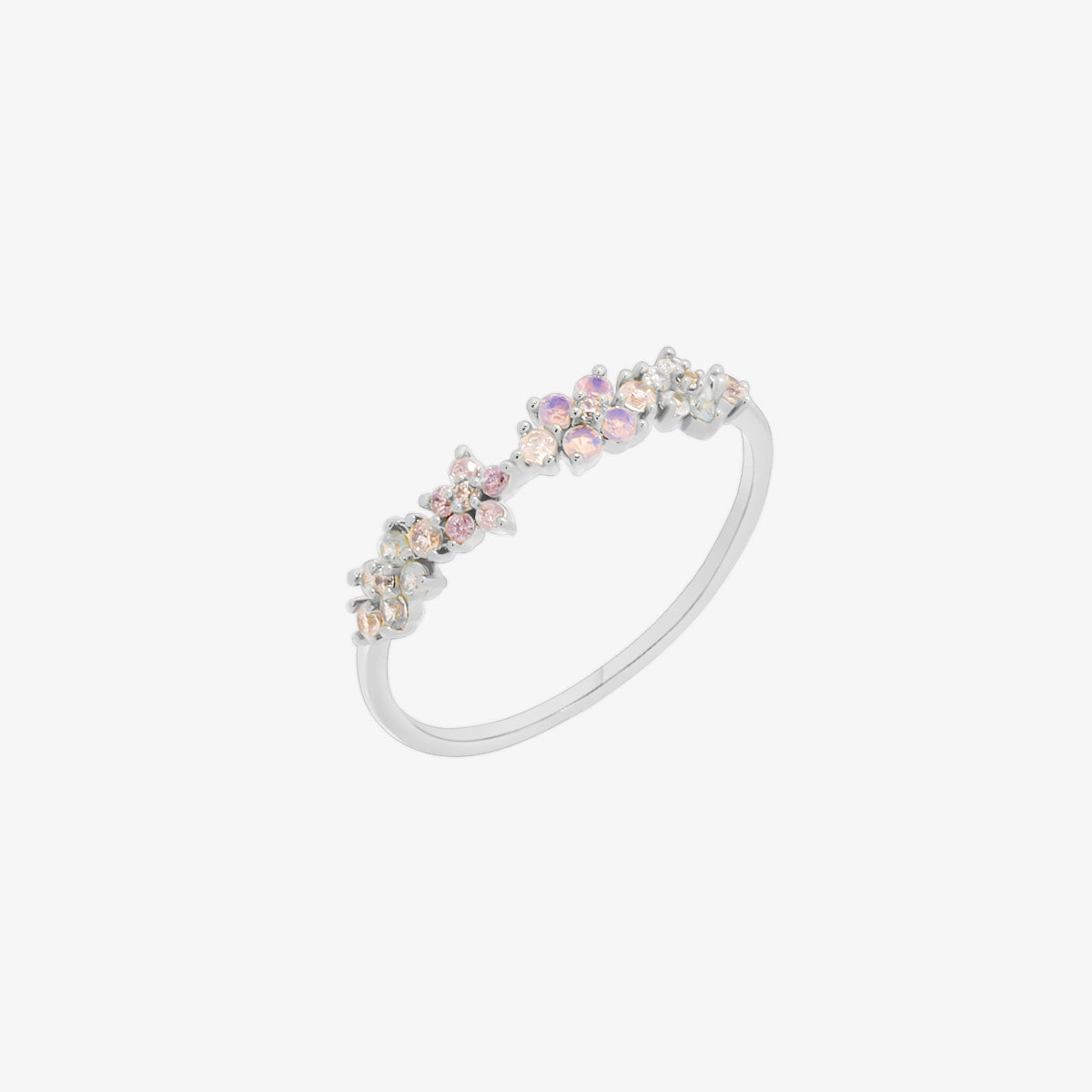 Floral Cluster Band Ring